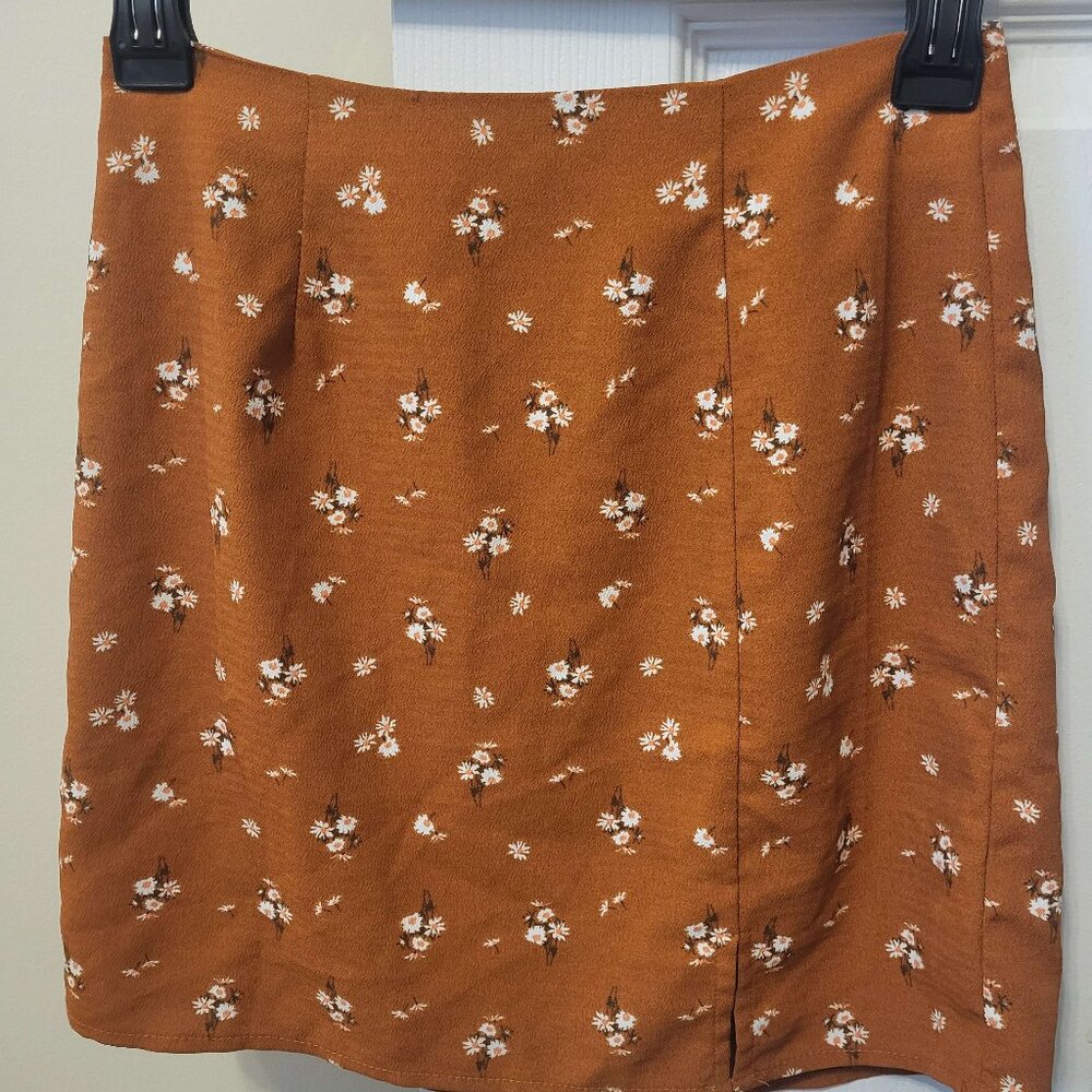 Aeropostale Orange Floral Skirt